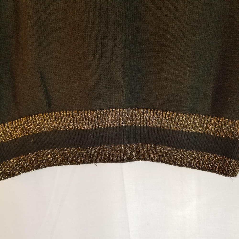 H&M Black Sequin Bird Cage Sweater Women's XS Sparkle Long Sleeve Knit Bird Nerd - Picture 11 of 12